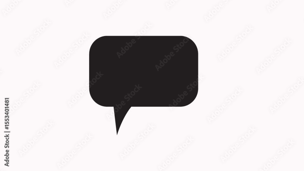 bubble chat icon animation illustration flat bubble chat icon animation illustration flat
