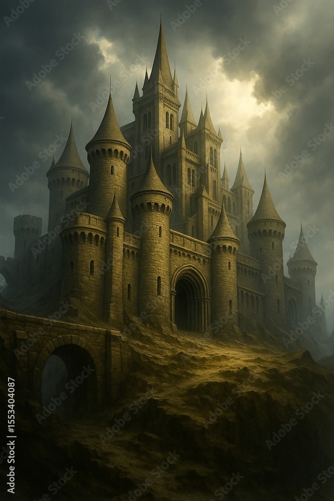 Fototapeta premium ダークファンタジーな古城