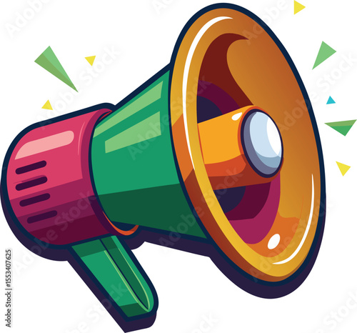 megaphone announcement loudspeaker vector illustration
