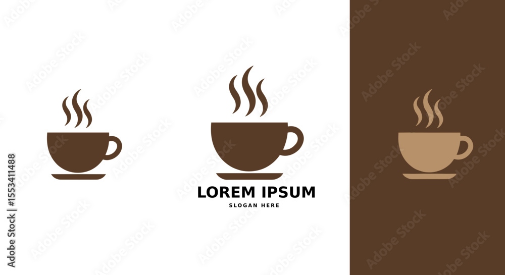 Obraz premium Coffee cup logo vector