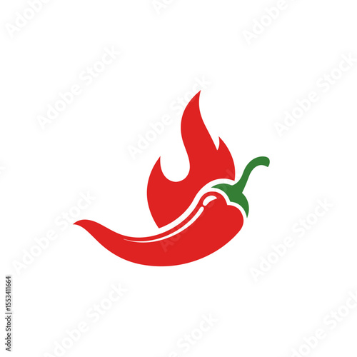 Red chili pepper heat icon