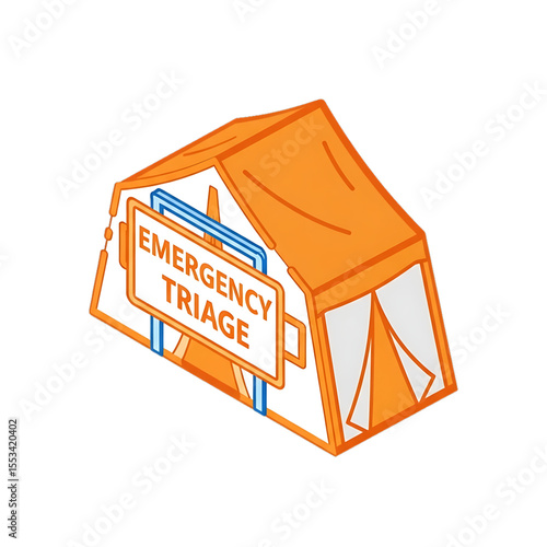 Emergency triage tent for disaster response.