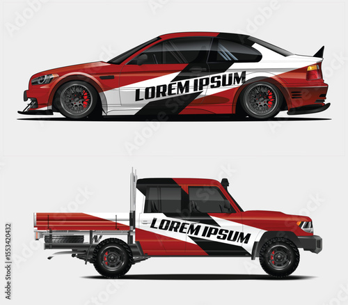Custom Car and Truck Wrap Designs Two vehicle