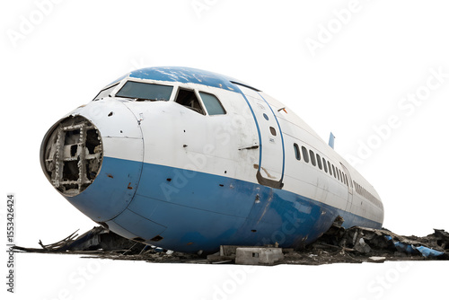 Wallpaper Mural Wrecked Airplane A Haunting Image of Aviation Disaster and Loss Torontodigital.ca