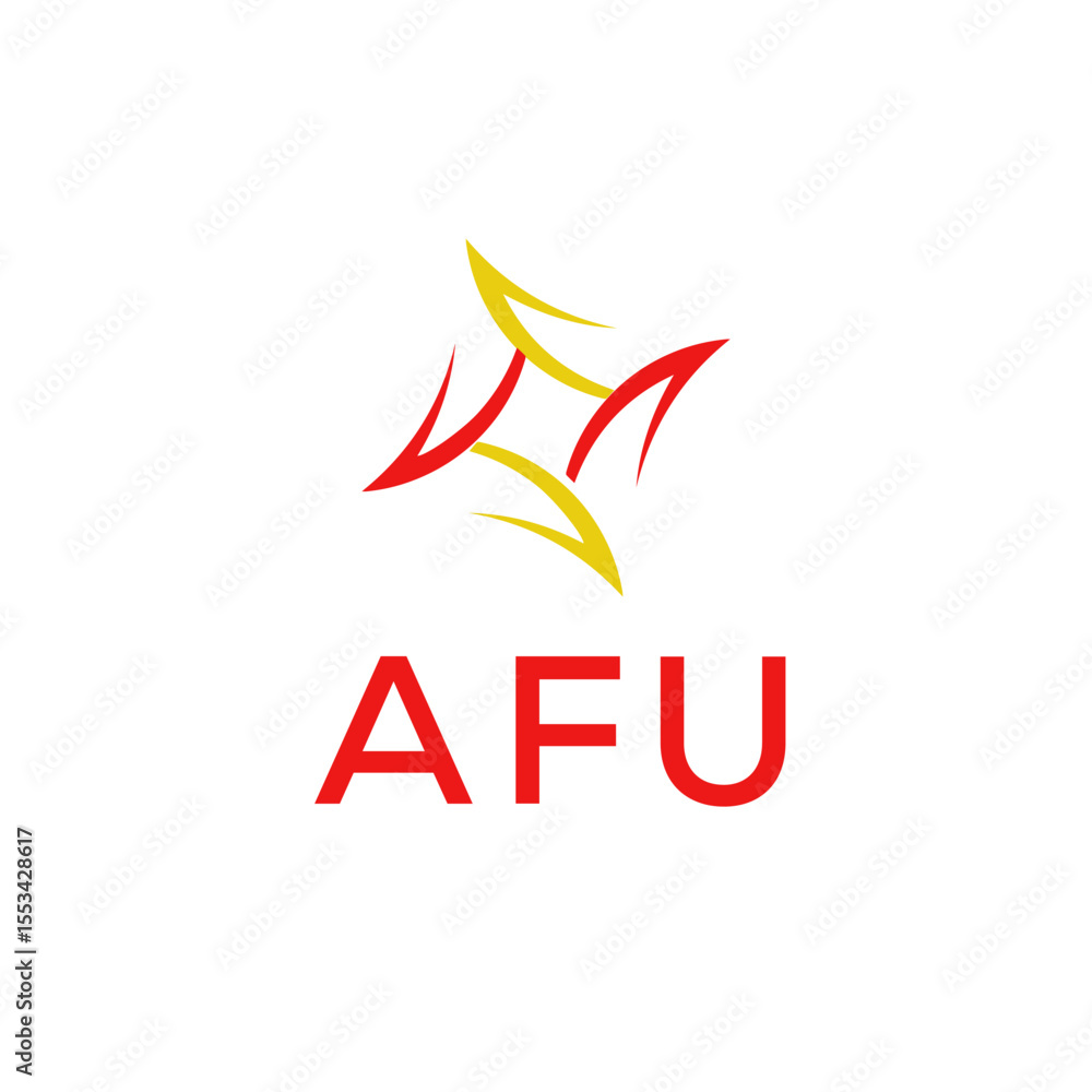 Fototapeta premium AFU Simple letter logo vector design template.
