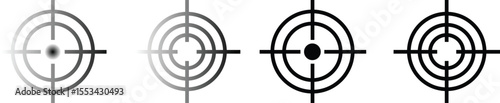 Target cursor icon, Crosshairs icon set, Sniper target aim shoot icon collection, Destination target icon. Aim sniper shoot icon