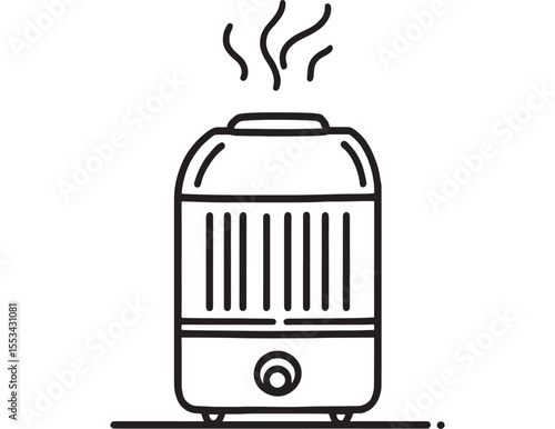 Simple outline of household humidifier device
