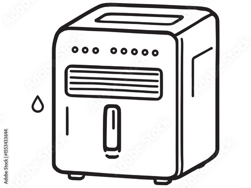 Simple Vector Dehumidifier Household Equipment Sketch
