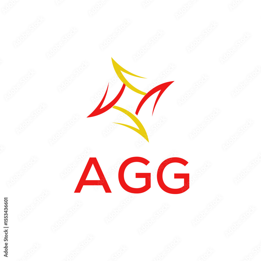 Obraz premium AGG Letter Initial Logo Design Template Vector Illustration