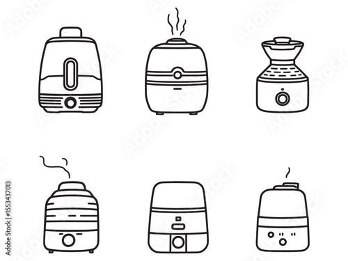 Stylish thin line art humidifier design