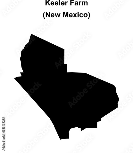 Keeler Farm (New Mexico) blank outline map