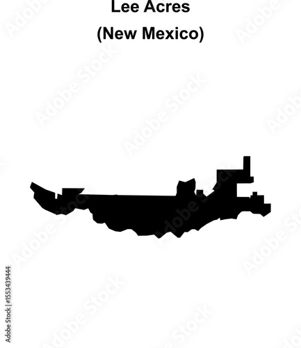 Lee Acres (New Mexico) blank outline map