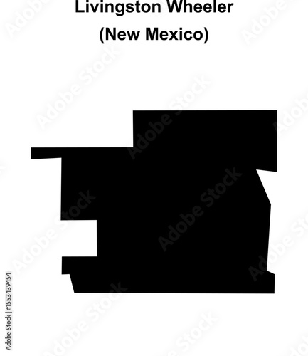 Livingston Wheeler (New Mexico) blank outline map