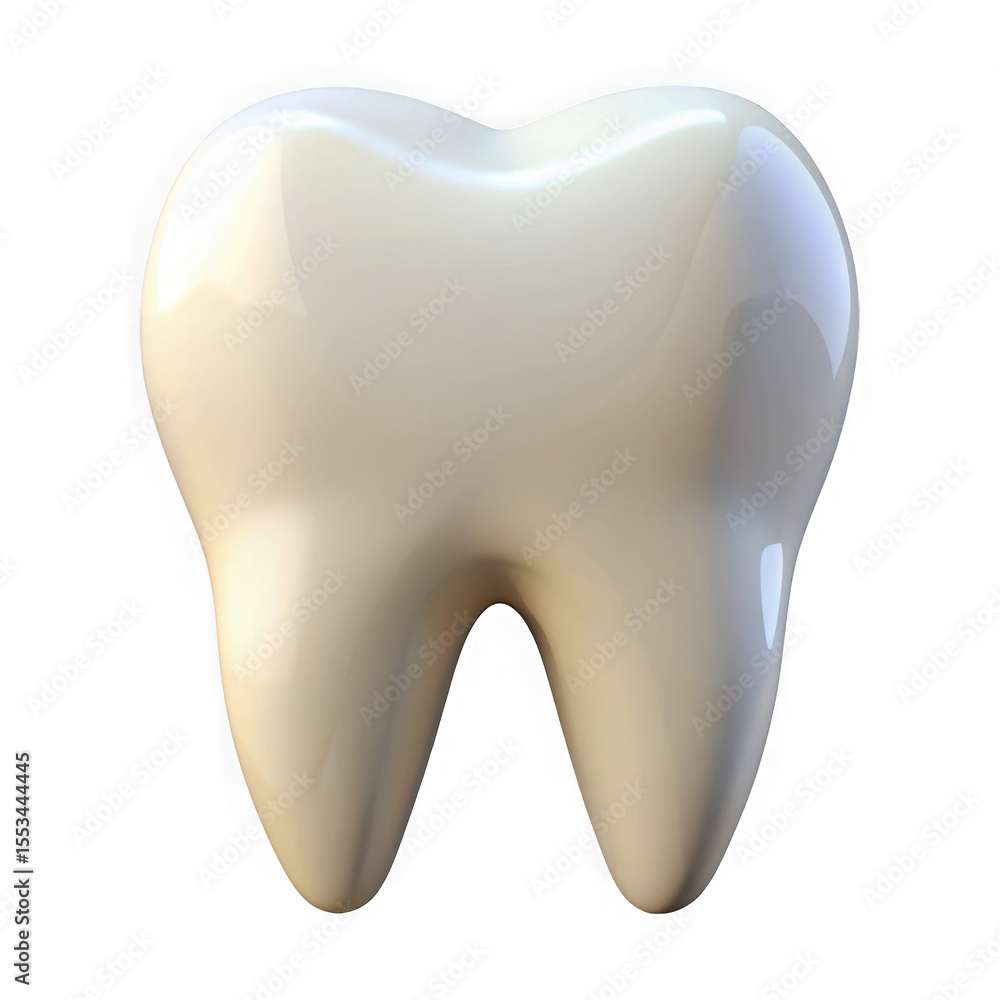 A single healthy shiny white human molar tooth with two roots isolated on transparent background A single healthy shiny white human molar tooth with two roots isolated on transparent background