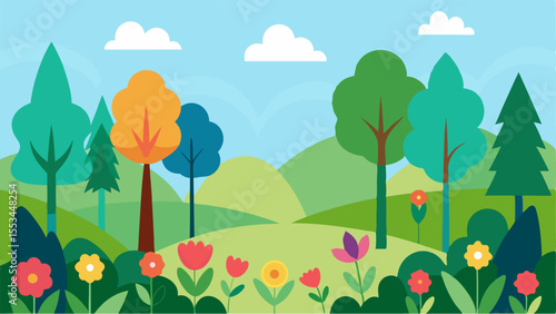 Towering redwood trees with thick trunks, fading into layers of fog in a tranquil setting on white background