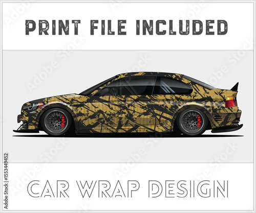 Car Wrap Design with Print File Included Sporty