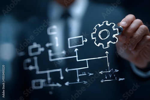 Business Process Optimization and Gear Diagram.