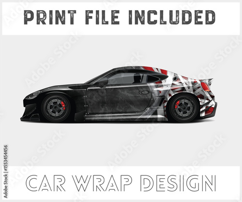 Print File Included Car Wrap Design Modern car
