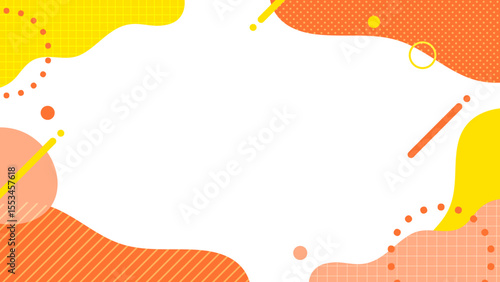 オレンジと黄色のポップ 夏のイベント バナー 背景 16:9