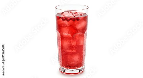 Wallpaper Mural red cocktail with ice isolated on white background Torontodigital.ca