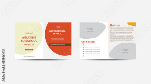 Bifold Brochure for Back to School Design Template