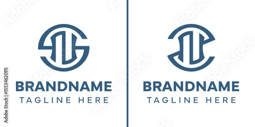 Letters SN and ZN Monogram Logo, suitable for any business with SN NS ZN NZ initials