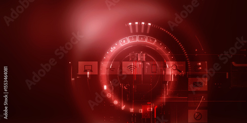 2d illustration Digital Abstract technology background
