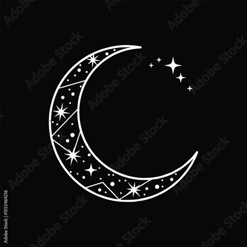 A set of female hand logos in a minimal linear style. Vector logo design Templates with different hand gestures, moon, stars and Crystal. For cosmetics, beauty, tattoo, Spa, manicure, jewelry store