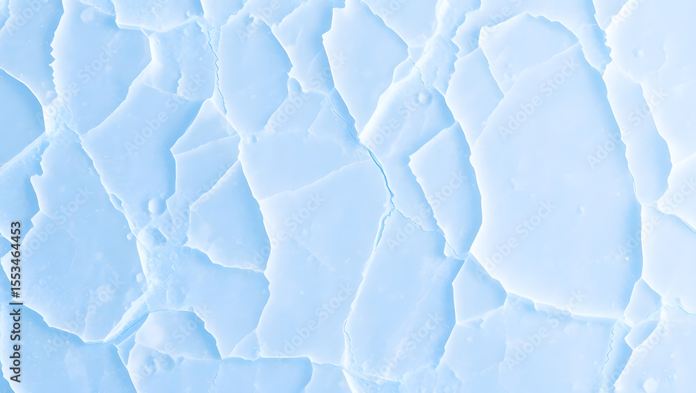 Obraz premium Winter texture: Blue and white abstract patterns of snow and ice on a frozen river surface