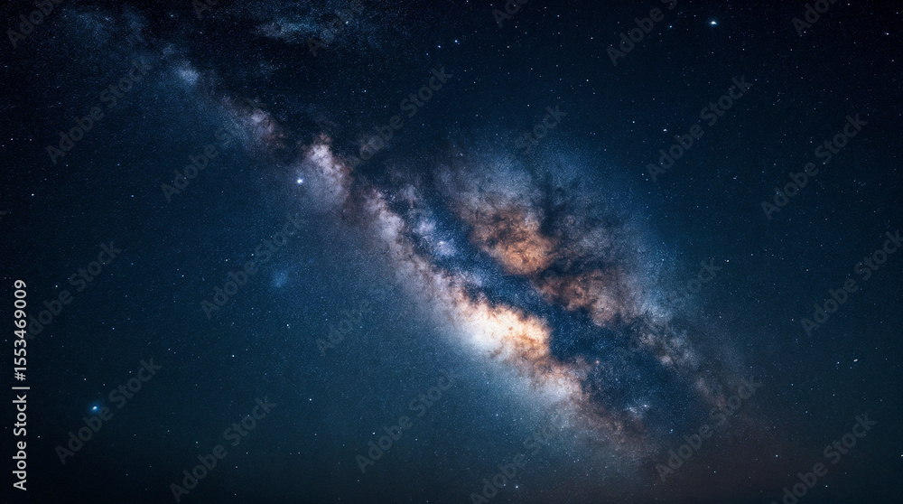 Fototapeta premium Milky way with million stars at night