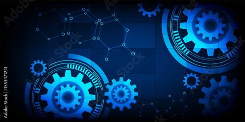 Vector abstract background technology gears concept.