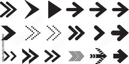 Diverse Arrow Collection Navigating Forward Direction Pointing the Way A Multitude of Designs