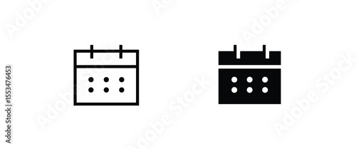 calendar icon. Vector month date Schedule time Meeting Deadlines icon vector symbol logo illustration line editable stroke flat design style isolated on white