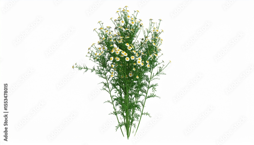 Fototapeta premium 3D rendering. chamomile on a white background