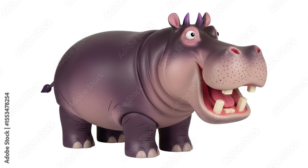 Fototapeta premium Isolated Hippo Cartoon