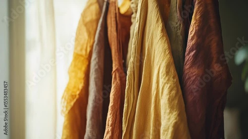 Wallpaper Mural A collection of variously colored shirts displayed on a rack, ideal for use in fashion, lifestyle or commercial settings Torontodigital.ca