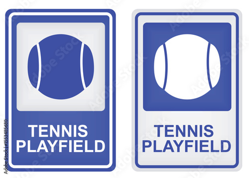 Tennis  playfield sign. vector illustration