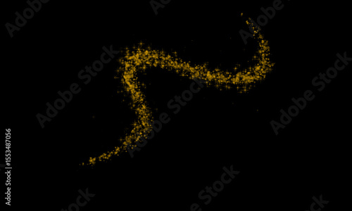 Digital Sparkle Stream – Abstract Gold Motion Element

