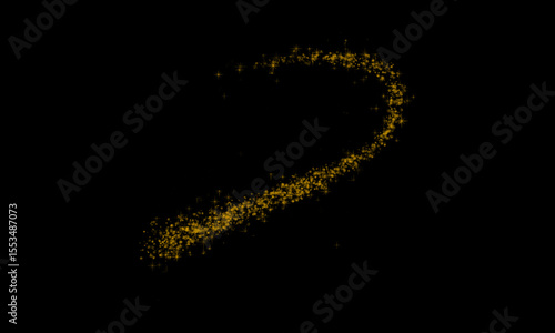 Gold Spark Path – Abstract Glowing Particle Animation Frame

