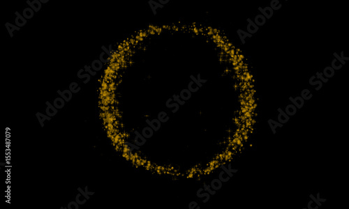 Shimmering Line Curve – Isolated Sparkle Render in Gold

