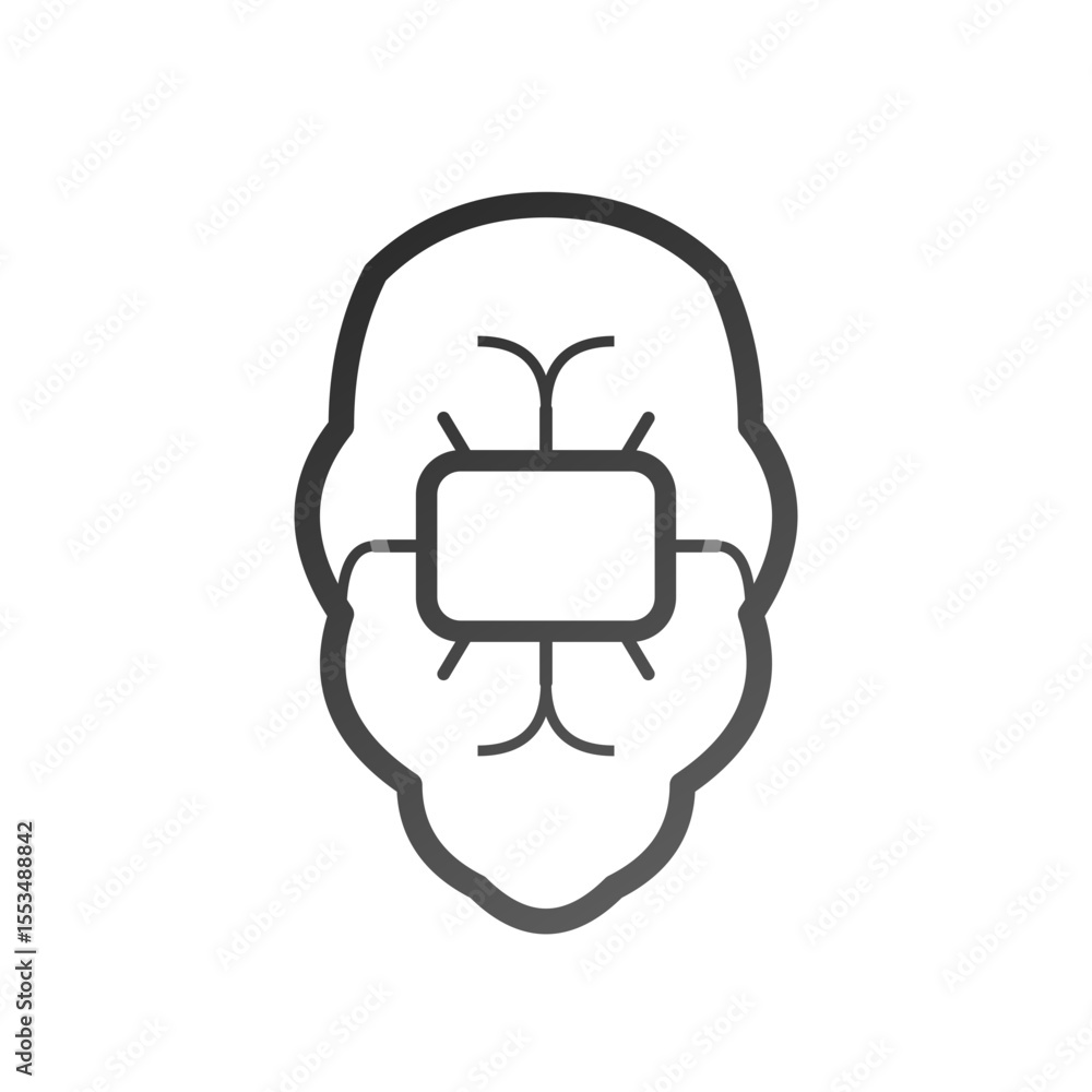 Fototapeta premium Minimalist radial loading or progress indicator icon on a clean white background.