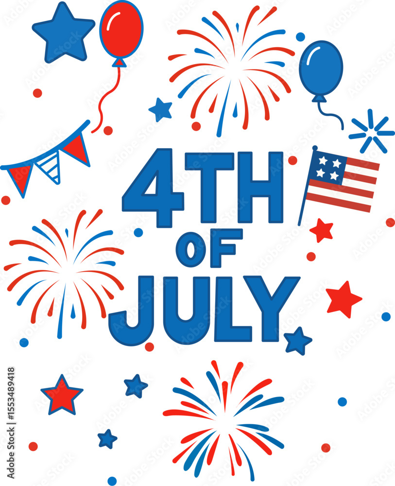 Obraz premium 4h july celebration