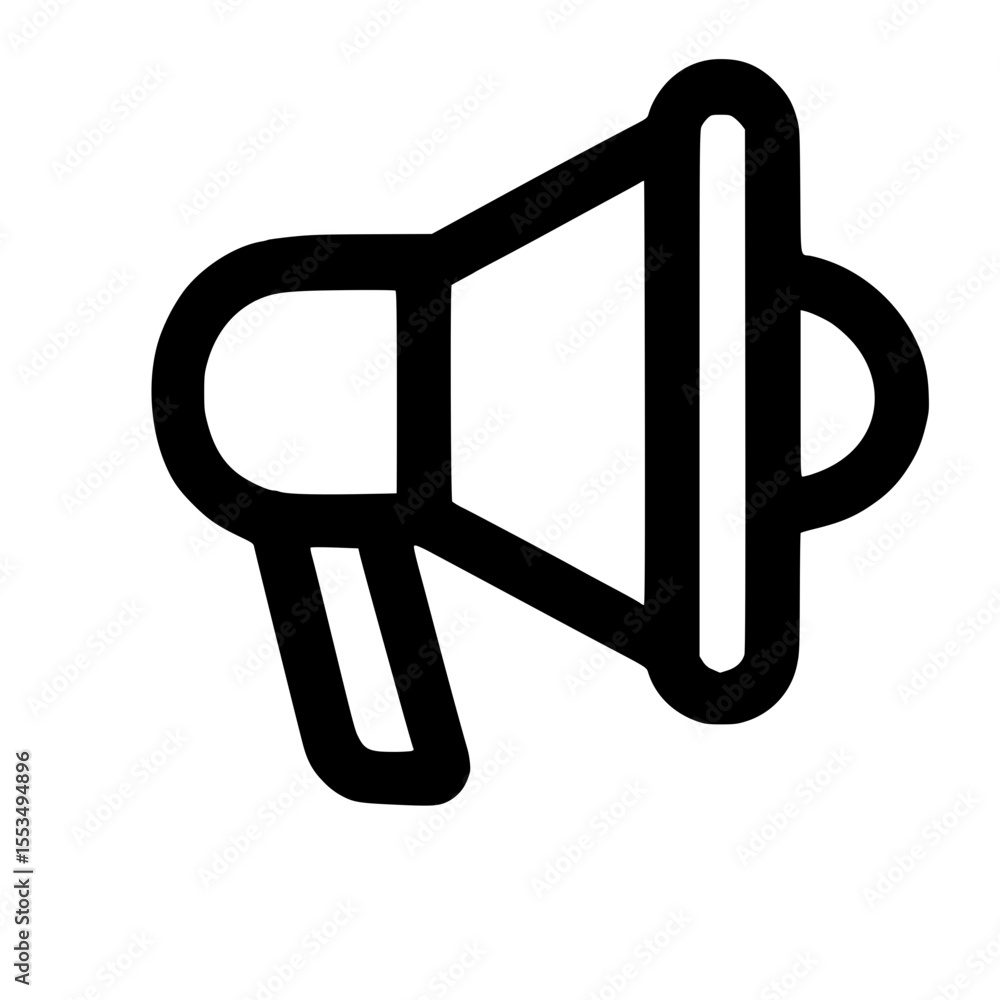 Minimalist Outline Loudspeaker Announcement Communication Tool Shape Icon Minimalist Outline Loudspeaker Announcement Communication Tool Shape Icon