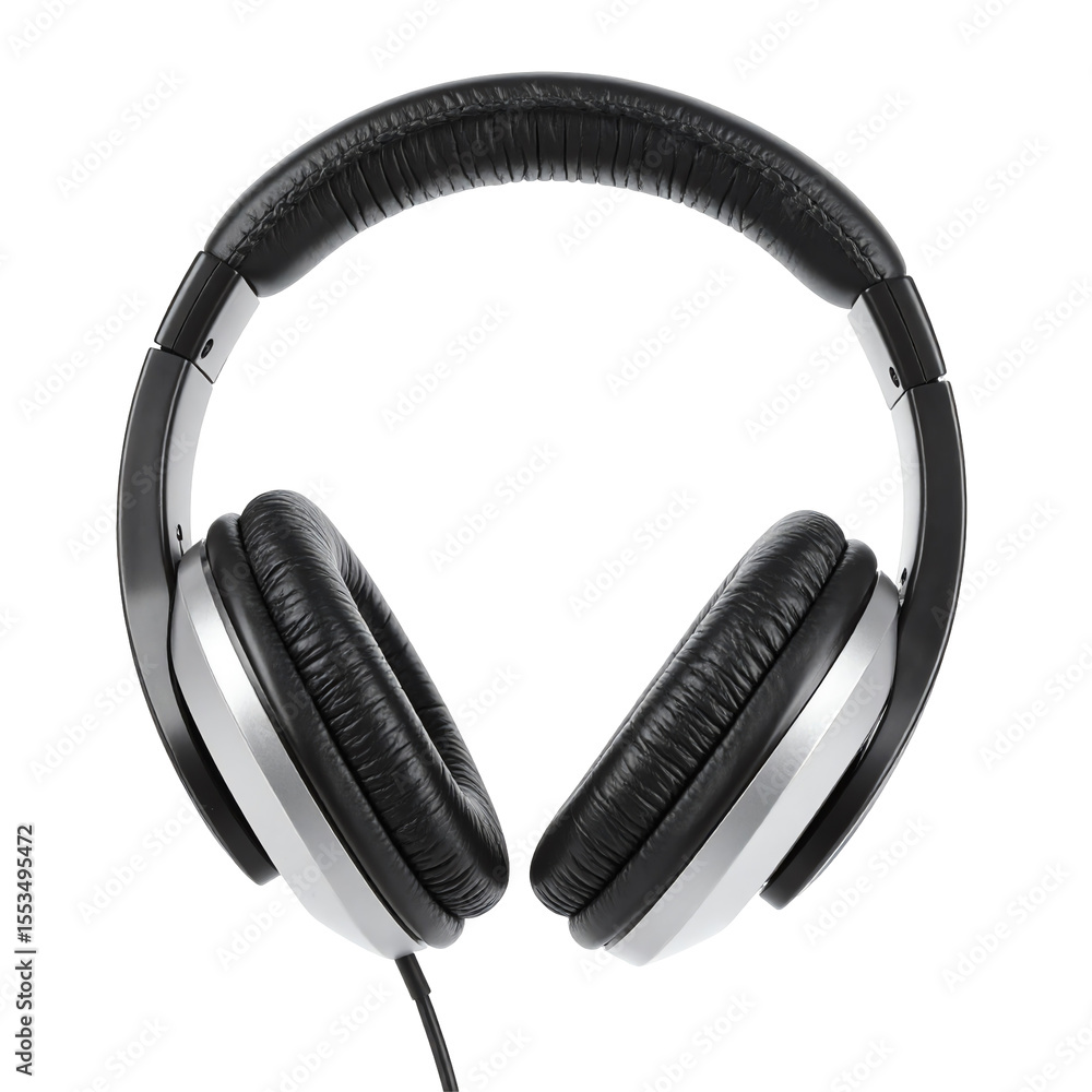 Professional Studio Headphones Isolated on Black: Immersive Audio Experience Professional Studio Headphones Isolated on Black: Immersive Audio Experience