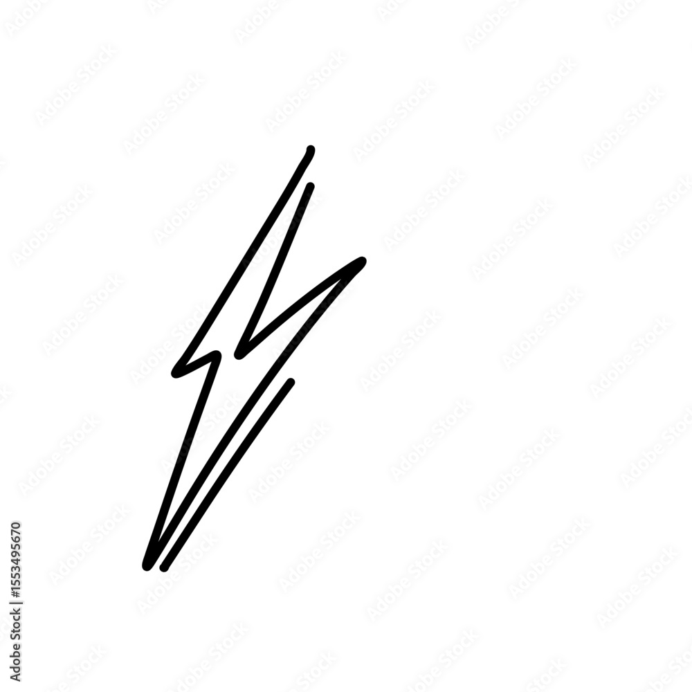 Lightning bolt outline Lightning bolt outline