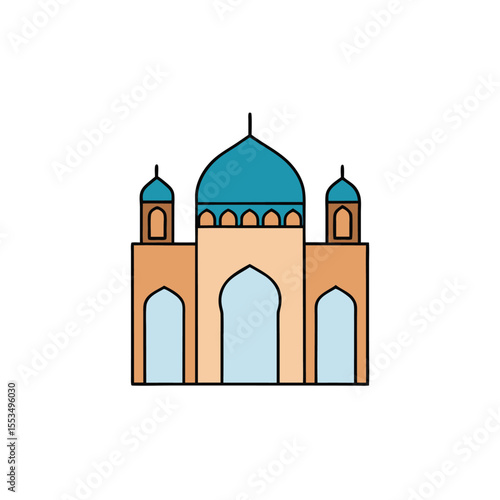 a traditional moroccan mosque with horseshoe arche