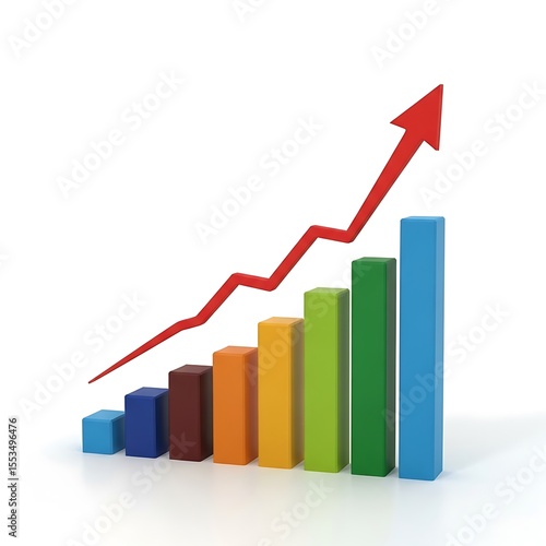 Free Download Colorful Bar Graph Illustrating Significant Growth and Progress - GFXLoad