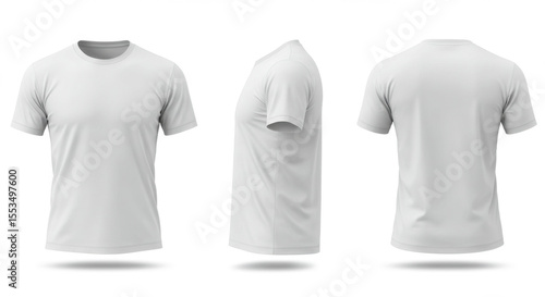 Blank white short sleeve t shirt mockup