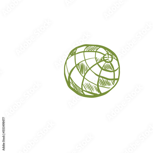 Hand drawn disco ball vector=