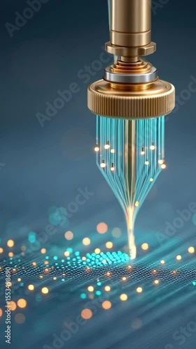 AI-powered weaving, close-up of robotic arm weaving fibers into a handmade textile, AI handcraft hybrid weaving shows AI handcraft hybrid textile with AI handcraft hybrid process